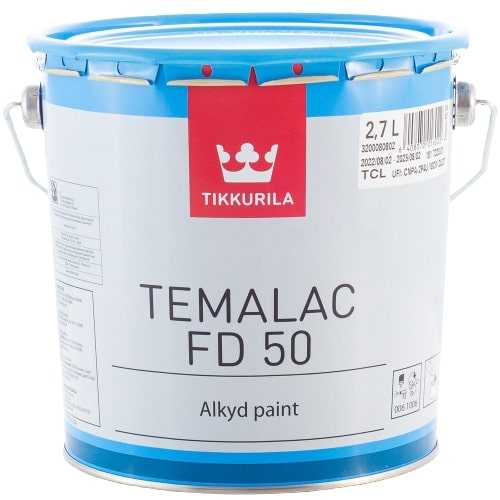 Półpołyskowa, szybkoschnąca, nawierzchniowa farba alkidowa Temalac FD50